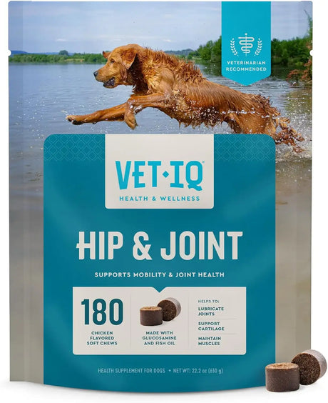 VETIQ - VetIQ Glucosamine Hip & Joint Supplement for Dogs 180 Masticables - The Red Vitamin MX - Cuidado De Cadera Y Articulaciones Para Perros - {{ shop.shopifyCountryName }}