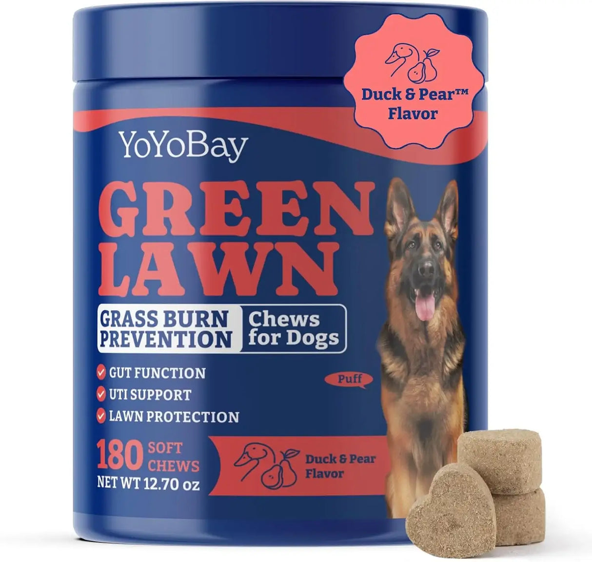 YOYOBAY - YoYoBay Dog Urine Neutralizer for Lawn 180 Masticables - The Red Vitamin MX - Salud De Tracto Urinario Para Perros - {{ shop.shopifyCountryName }}