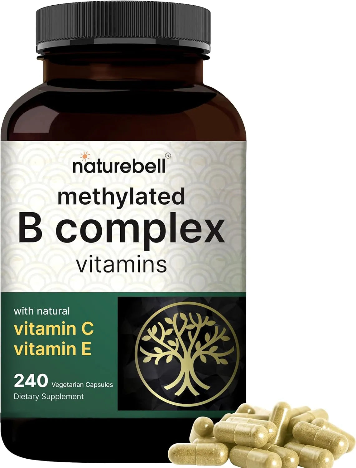 NATUREBELL - NatureBell Methylated B Complex 240 Capsulas - The Red Vitamin MX - Suplementos Alimenticios - {{ shop.shopifyCountryName }}