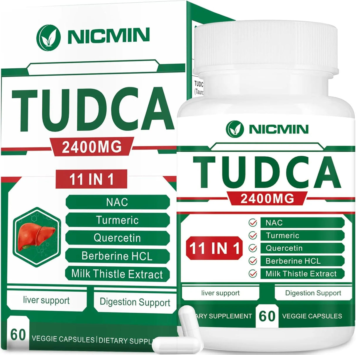 NICMIN - NICMIN TUDCA 2400Mg. 60 Capsulas - The Red Vitamin MX - Suplementos Alimenticios - {{ shop.shopifyCountryName }}