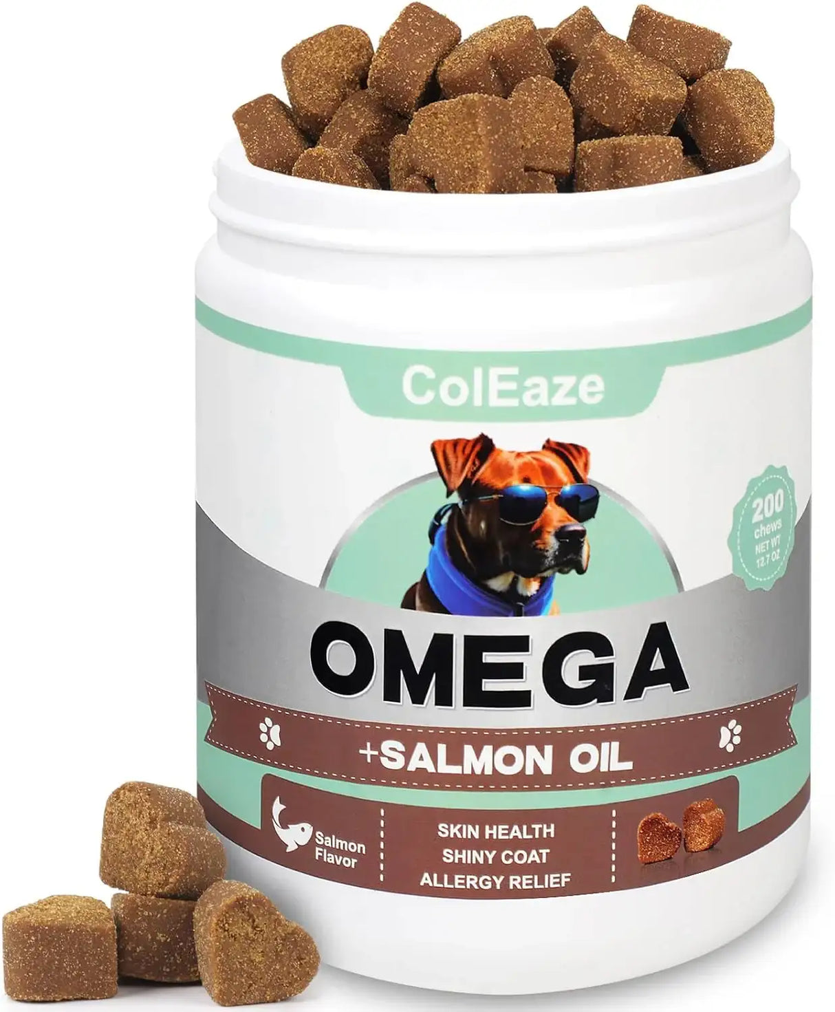 COLEAZE - ColEaze Salmon Oil for Dogs 200 Masticables - The Red Vitamin MX - Aceite De Pescado Para Perros - {{ shop.shopifyCountryName }}