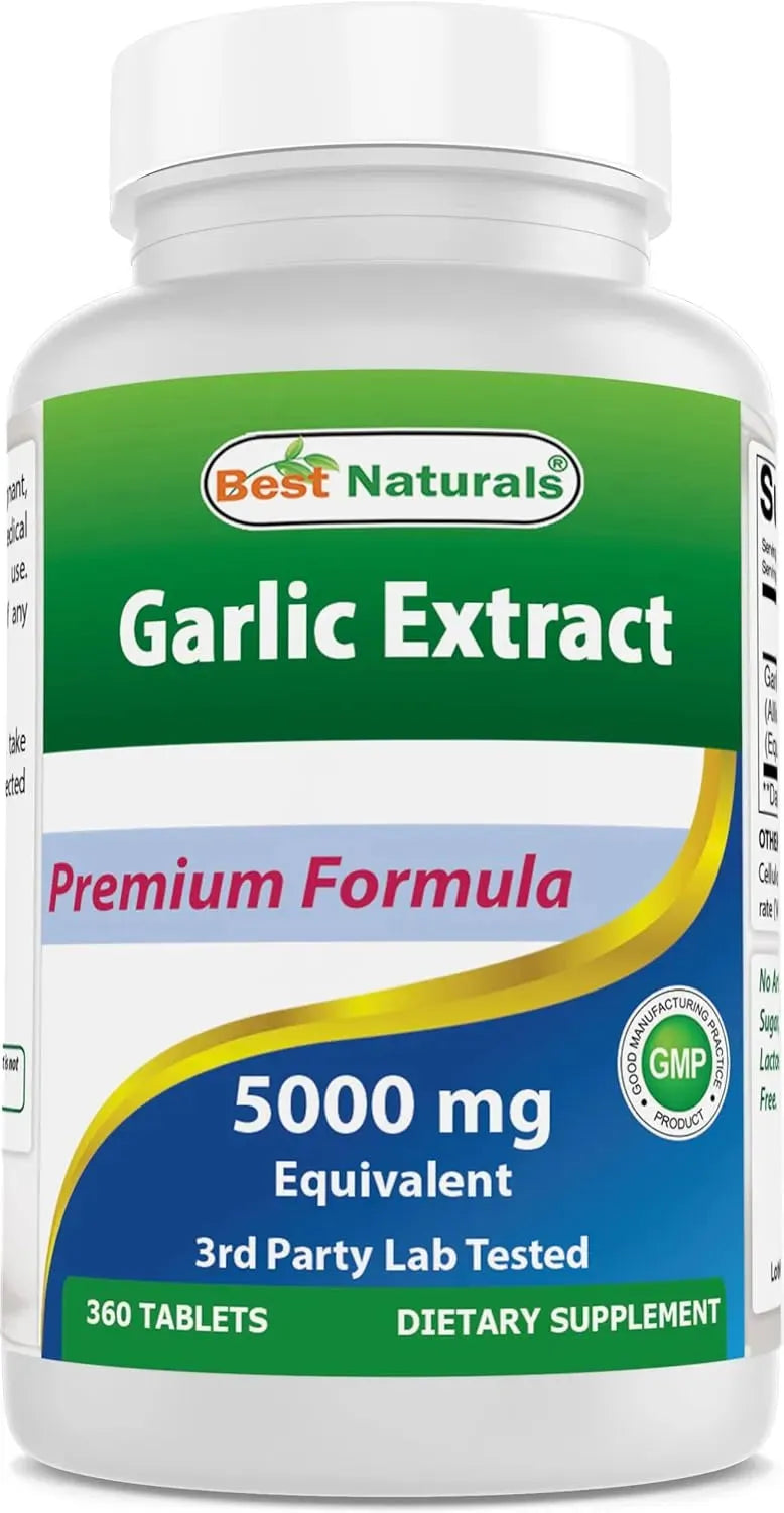 BEST NATURALS - Best Naturals Garlic Extract 5000Mg. 360 Tabletas - The Red Vitamin MX - Suplementos Alimenticios - {{ shop.shopifyCountryName }}