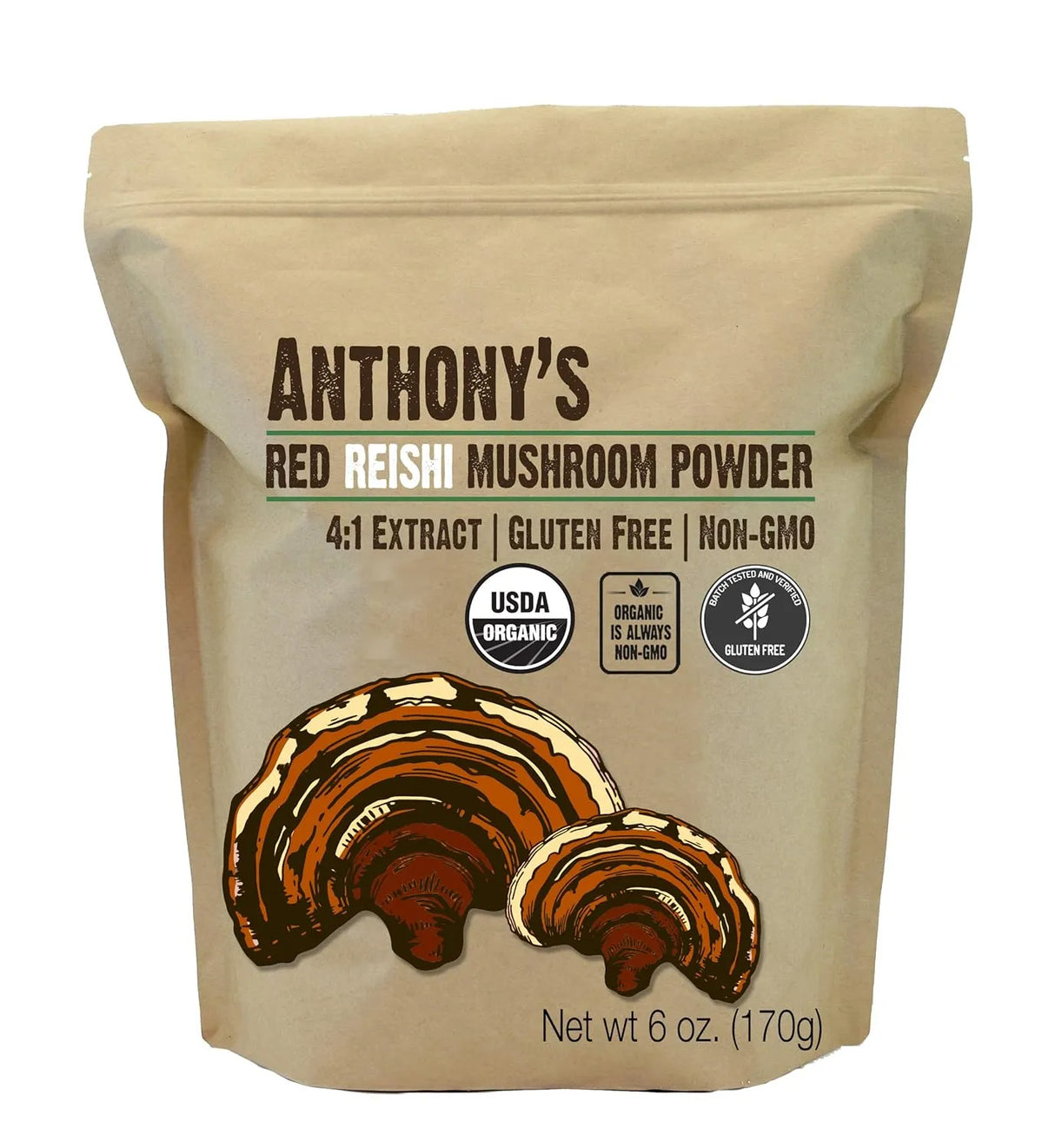 ANTHONY´S - Anthony's Organic Red Reishi Mushroom Extract Powder 170Gr. - The Red Vitamin MX - Suplementos Alimenticios - {{ shop.shopifyCountryName }}