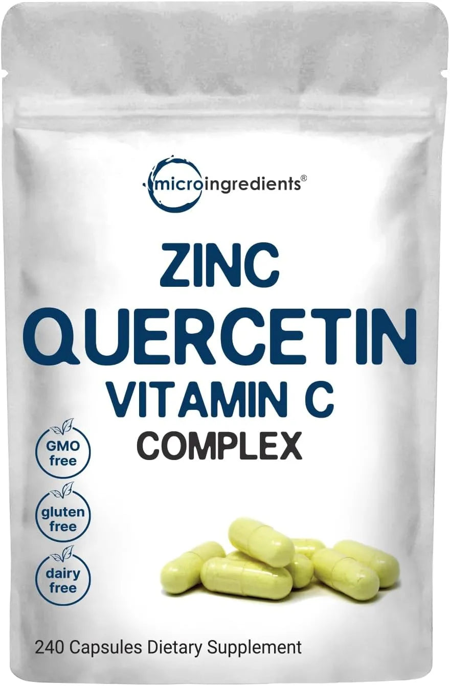 MICRO INGREDIENTS - Micro Ingredients Quercetin with Vitamin C and Zinc 240 Capsulas - The Red Vitamin MX - Suplementos Alimenticios - {{ shop.shopifyCountryName }}