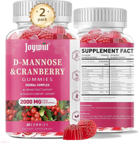 JOYWIIT - Joywiit D-Mannose Gummies with Cranberry 60 Gomitas 2 Pack - The Red Vitamin MX - Suplementos Alimenticios - {{ shop.shopifyCountryName }}