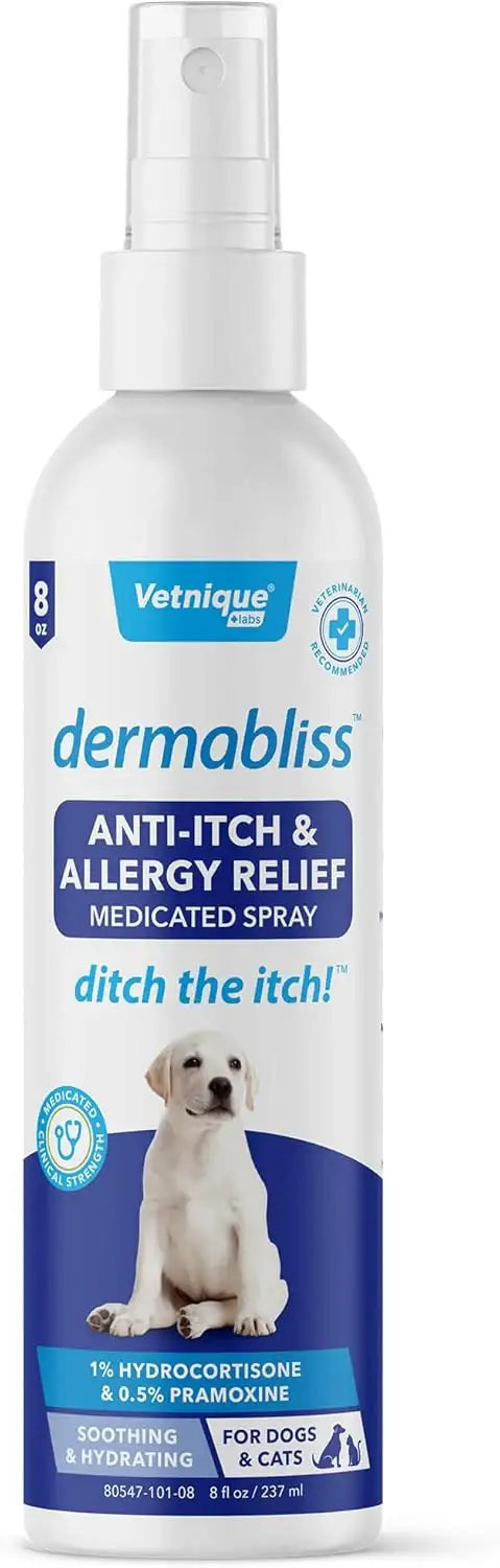 VETNIQUE - Vetnique Dermabliss Anti Itch Spray for Dogs & Cats 8 Fl.Oz. - The Red Vitamin MX - Remedios Para La Picazón De Perros - {{ shop.shopifyCountryName }}