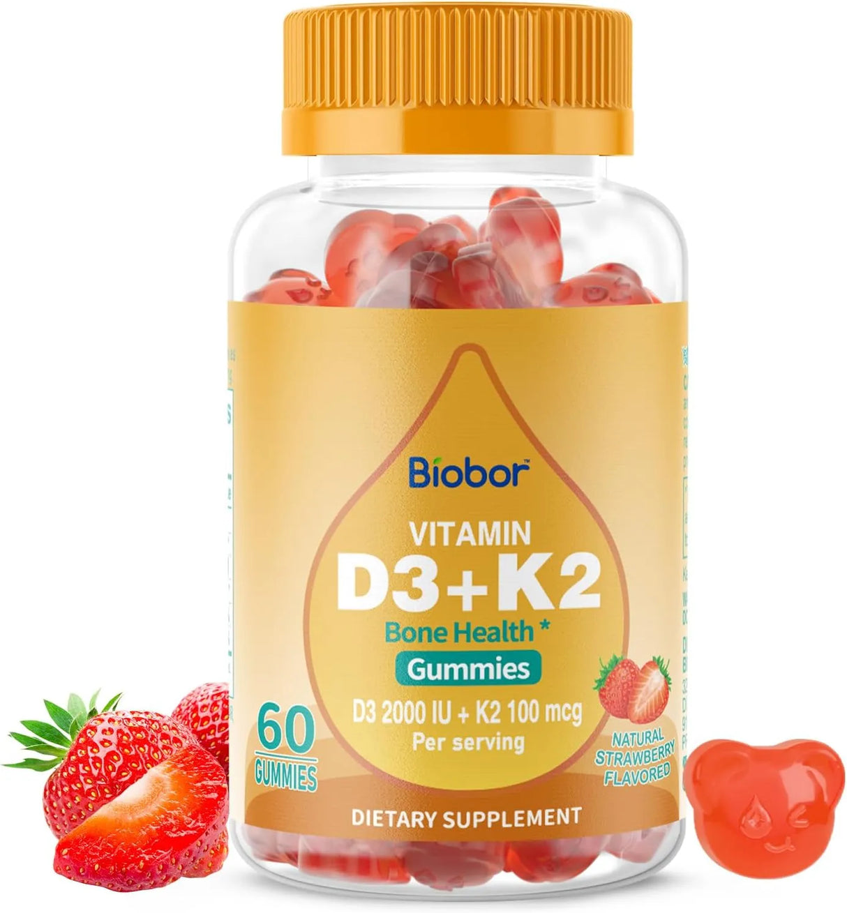 BIOBOR - Biobor Natural Vitamin D3 K2 Gummies 60 Gomitas - The Red Vitamin MX - Suplementos Alimenticios - {{ shop.shopifyCountryName }}