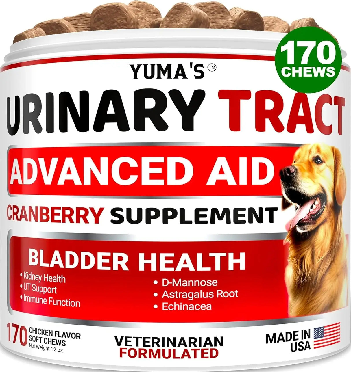 YUMA'S - YUMA'S Dog UTI Treatment 170 Masticables - The Red Vitamin MX - Salud De Tracto Urinario Para Perros - {{ shop.shopifyCountryName }}