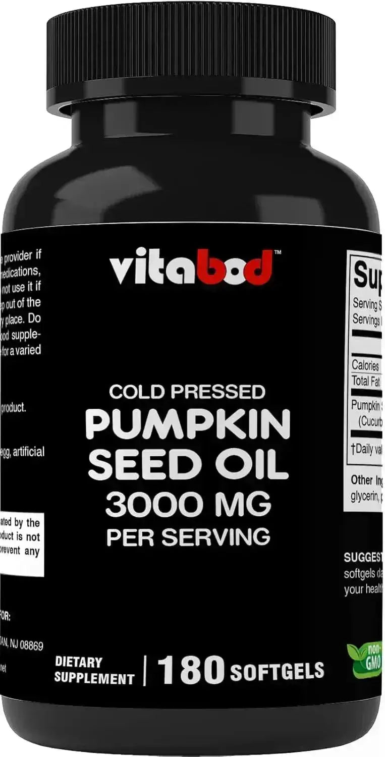 VITABOD - Vitabod Cold Pressed Pumpkin Seed Oil 3000Mg. 180 Capsulas Blandas - The Red Vitamin MX - Suplementos Alimenticios - {{ shop.shopifyCountryName }}