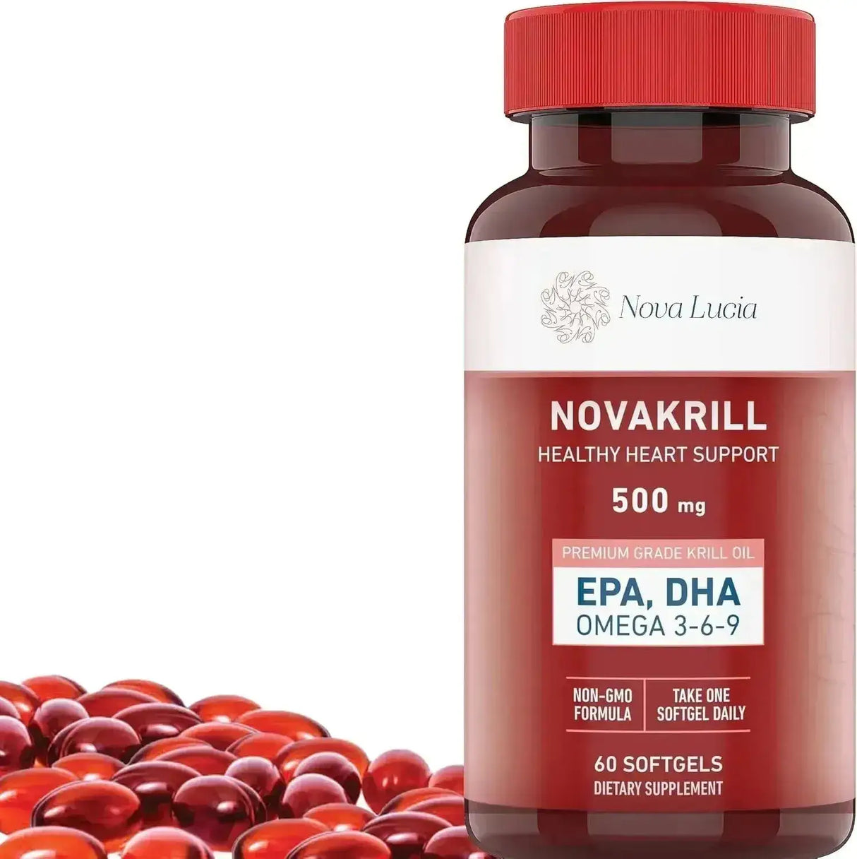 NOVA LUCIA - Nova Lucia Natural Krill Oil 1000Mg. 60 Capsulas Blandas - The Red Vitamin MX - Suplementos Alimenticios - {{ shop.shopifyCountryName }}