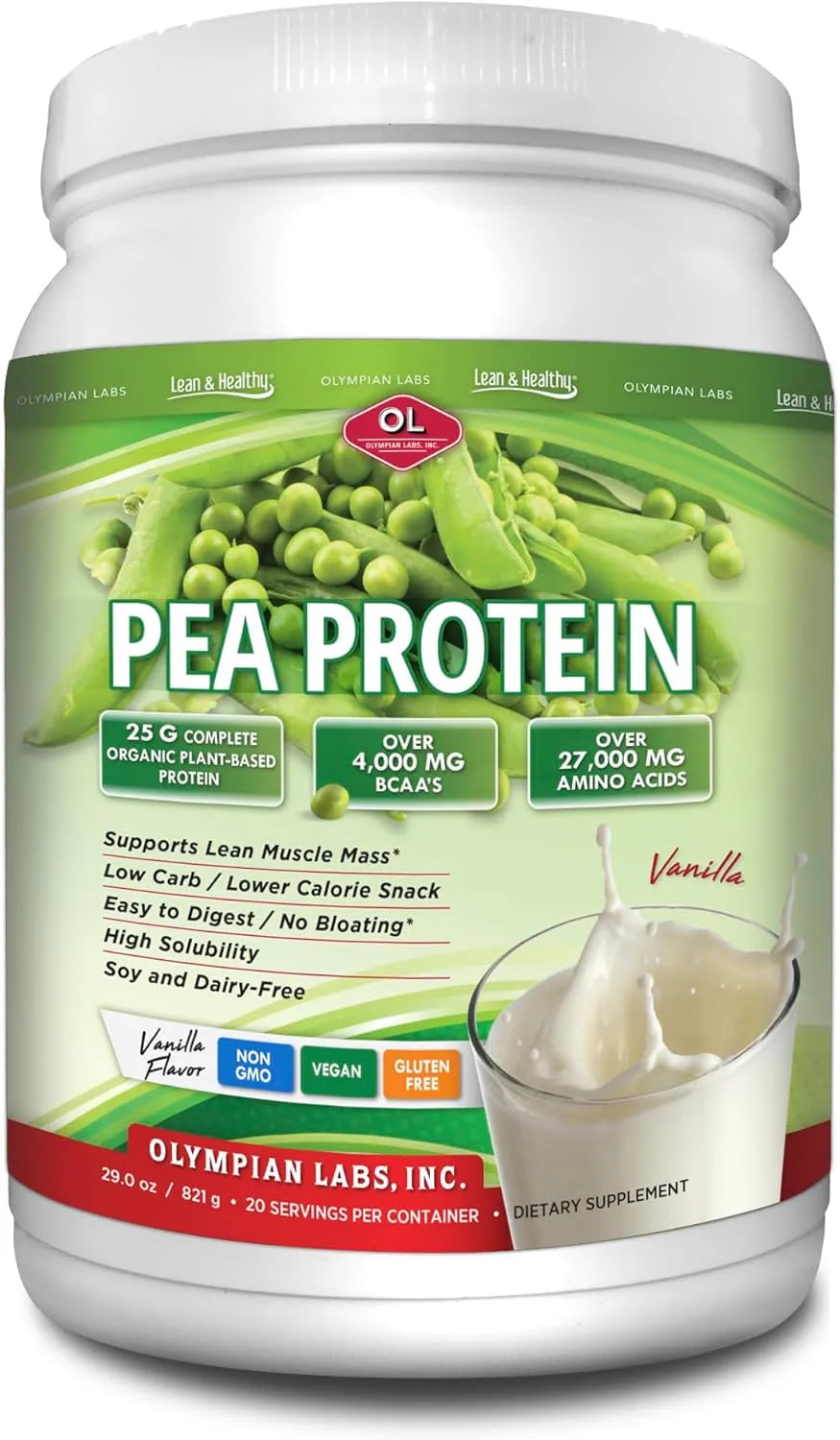 OLYMPIAN LABS - Olympian Labs Plant Based Pea Protein Powder Vanilla 821Gr. - The Red Vitamin MX - Suplementos Alimenticios - {{ shop.shopifyCountryName }}