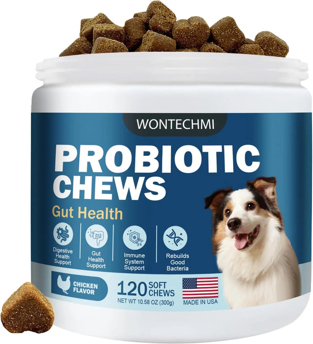 WONTECHMI - WONTECHMI Probiotics for Dogs Chicken 120 Masticables - The Red Vitamin MX - Probióticos Para Perros - {{ shop.shopifyCountryName }}