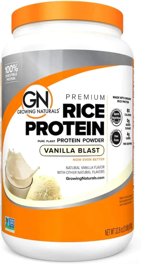GROWING NATURALS - Growing Naturals Organic Rice Protein Powder 15g Vanilla Blast 32.8 Oz. - The Red Vitamin MX - Suplementos Alimenticios - {{ shop.shopifyCountryName }}