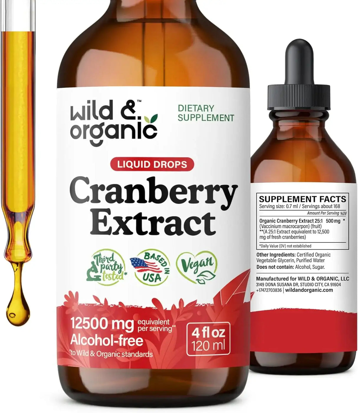 WILD & ORGANIC - Wild & Organic Cranberry Supplement Drops 4 Fl.Oz. - The Red Vitamin MX - Suplementos Alimenticios - {{ shop.shopifyCountryName }}