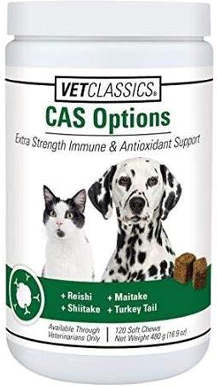 VET CLASSICS - Vet Classics CAS Options Extra Strength Immune Support for Dogs 120 Masticables - The Red Vitamin MX - Suplementos Herbales Para Perros - {{ shop.shopifyCountryName }}