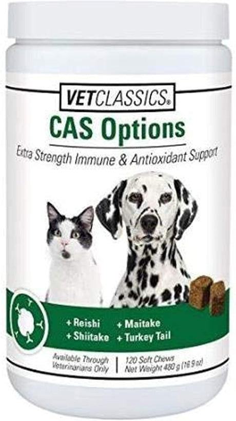 VET CLASSICS - Vet Classics CAS Options Extra Strength Immune Support for Dogs 120 Masticables - The Red Vitamin MX - Suplementos Herbales Para Perros - {{ shop.shopifyCountryName }}