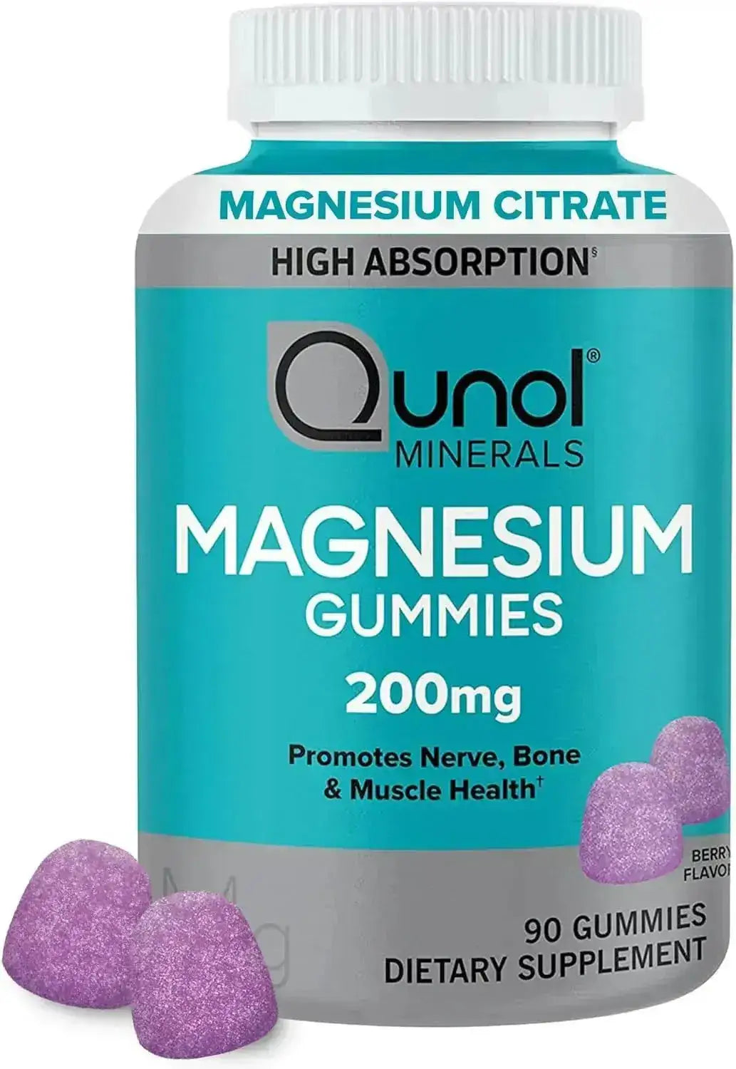QUNOL - Qunol Magnesium Gummies for Adults 200Mg. 90 Gomitas - The Red Vitamin MX - Suplementos Alimenticios - {{ shop.shopifyCountryName }}