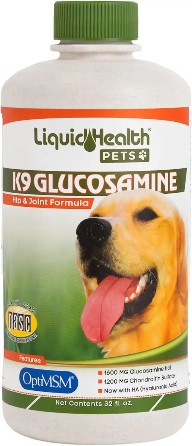 LIQUIDHEALTH - LIQUIDHEALTH Pets K9 Liquid Glucosamine for Dogs 32 Fl.Oz. - The Red Vitamin MX - Cuidado De Cadera Y Articulaciones Para Perros - {{ shop.shopifyCountryName }}