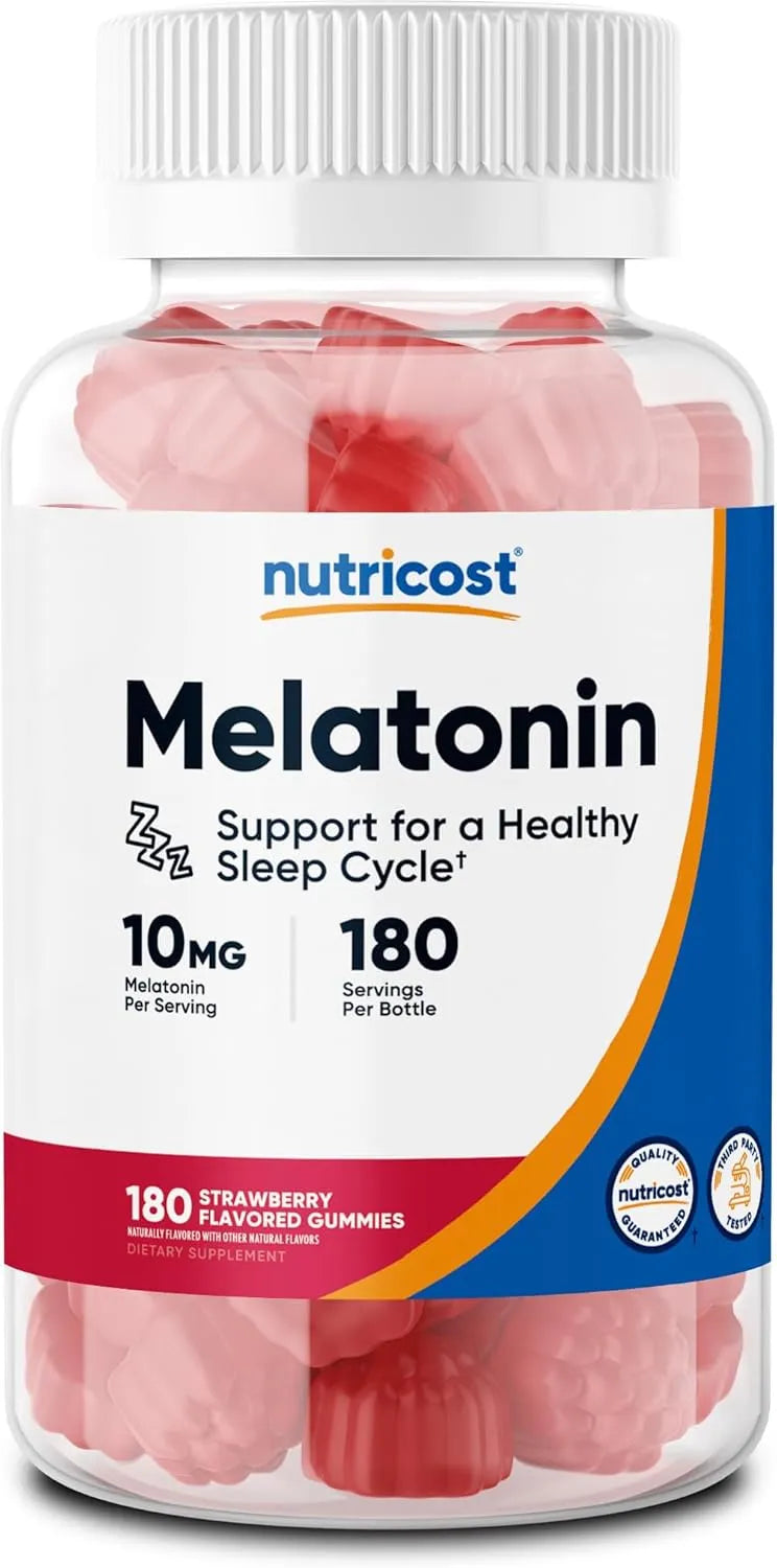 NUTRICOST - Nutricost Melatonin 10Mg. Strawberry Flavored 180 Gomitas - The Red Vitamin MX - Suplementos Alimenticios - {{ shop.shopifyCountryName }}