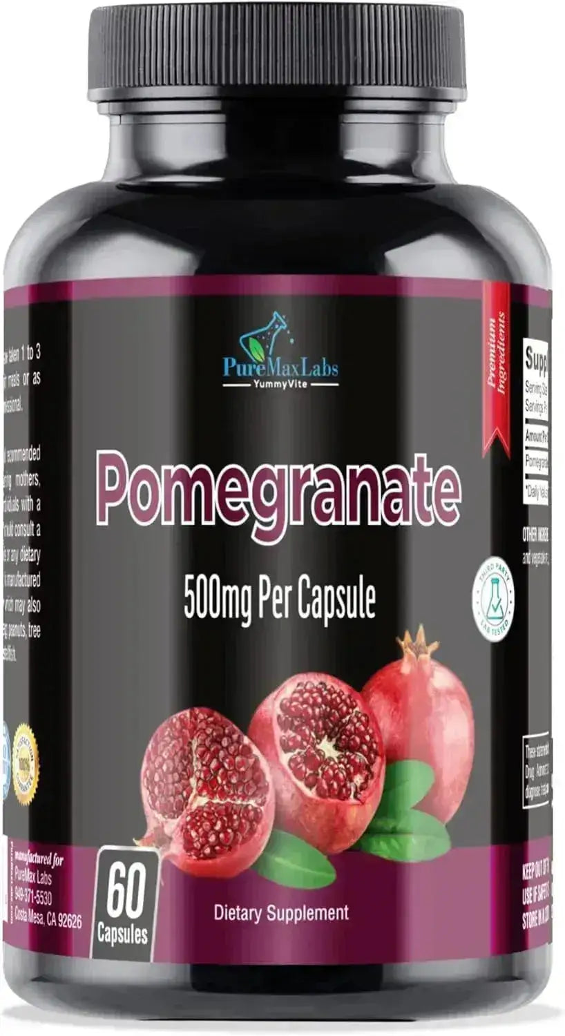 PUREMAX LABS - PureMax Labs Pomegranate 500Mg. 60 Capsulas - The Red Vitamin MX - Suplementos Alimenticios - {{ shop.shopifyCountryName }}