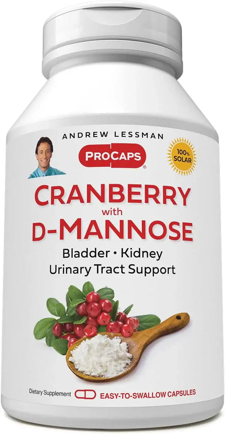 ANDREW LESSMAN - ANDREW LESSMAN Cranberry with D-Mannose Supports Bladder Kidney and Urinary Tract 180 Capsulas - The Red Vitamin MX - Suplementos Alimenticios - {{ shop.shopifyCountryName }}