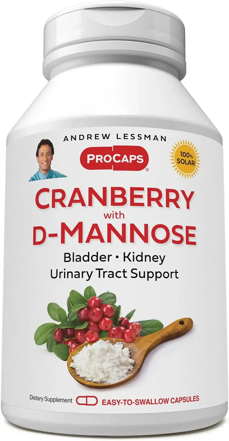 ANDREW LESSMAN - ANDREW LESSMAN Cranberry with D-Mannose Supports Bladder Kidney and Urinary Tract 180 Capsulas - The Red Vitamin MX - Suplementos Alimenticios - {{ shop.shopifyCountryName }}