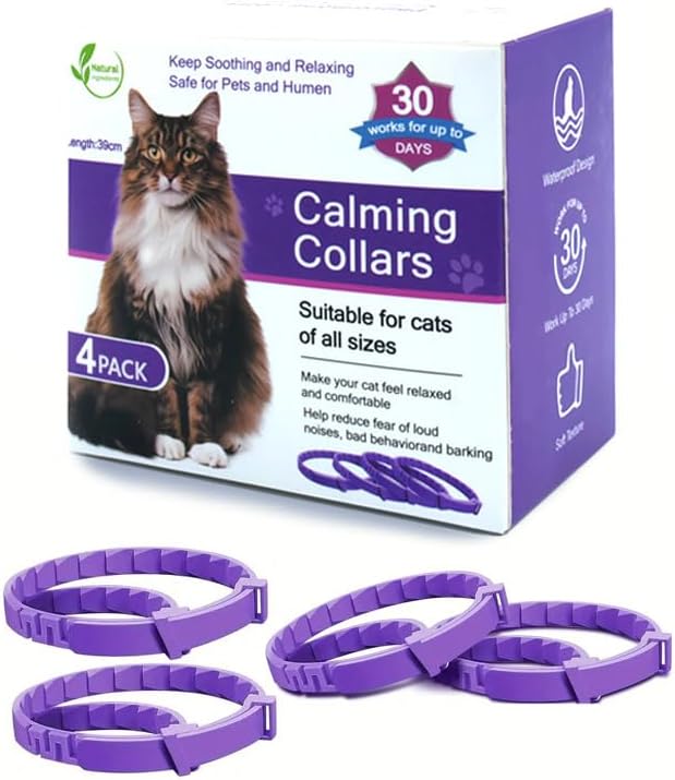 Aleaty Calming Collar for Cats 4-Pack