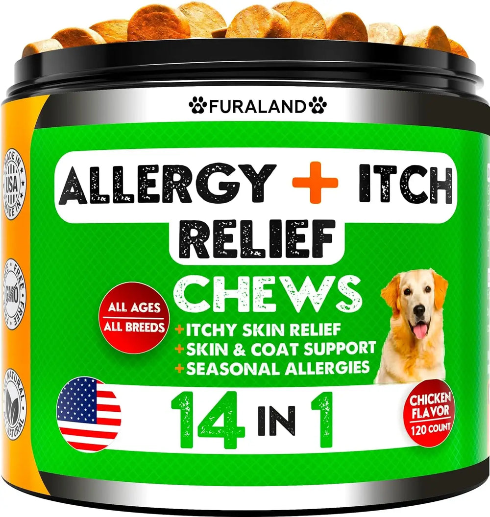 FURALAND - FURALAND Dog Allergy Relief Chews 120 Masticables - The Red Vitamin MX - Remedios Para La Picazón De Perros - {{ shop.shopifyCountryName }}