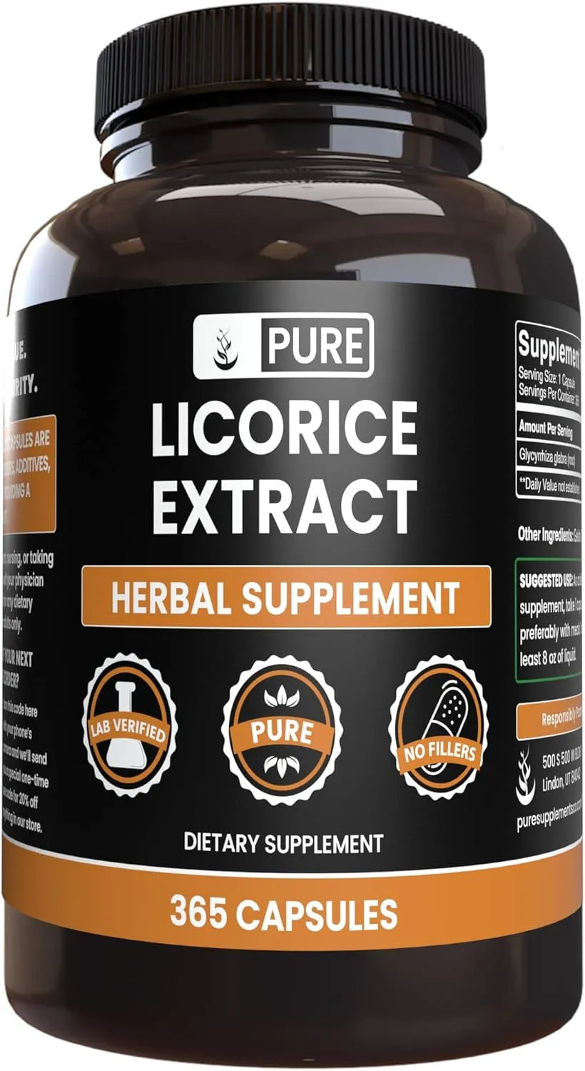 PURE ORIGINAL INGREDIENTS - Pure Original Ingredients Licorice Extract 365 Capsulas - The Red Vitamin MX - Suplementos Alimenticios - {{ shop.shopifyCountryName }}