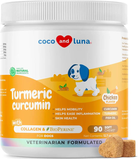 COCO AND LUNA - Coco and Luna Turmeric Curcumin for Dogs 90 Masticables - The Red Vitamin MX - Cuidado De Cadera Y Articulaciones Para Perros - {{ shop.shopifyCountryName }}