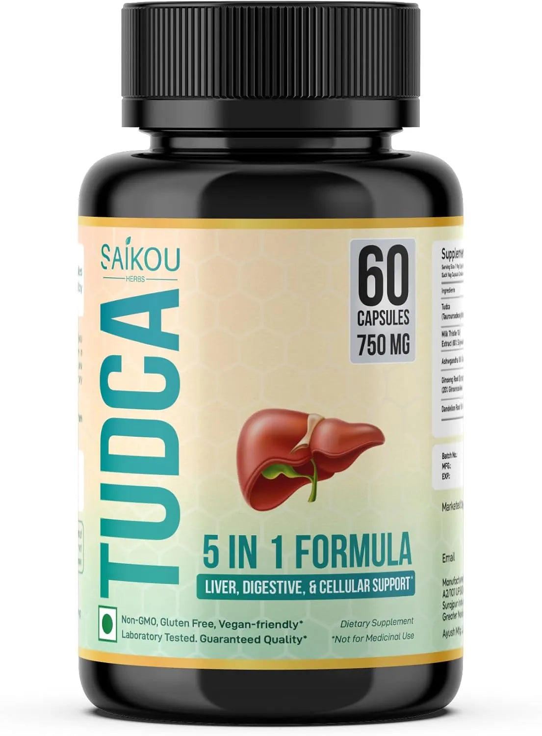 SAIKOU HERBS - SAIKOU HERBS TUDCA 750Mg. 60 Capsulas - The Red Vitamin MX - Suplementos Alimenticios - {{ shop.shopifyCountryName }}