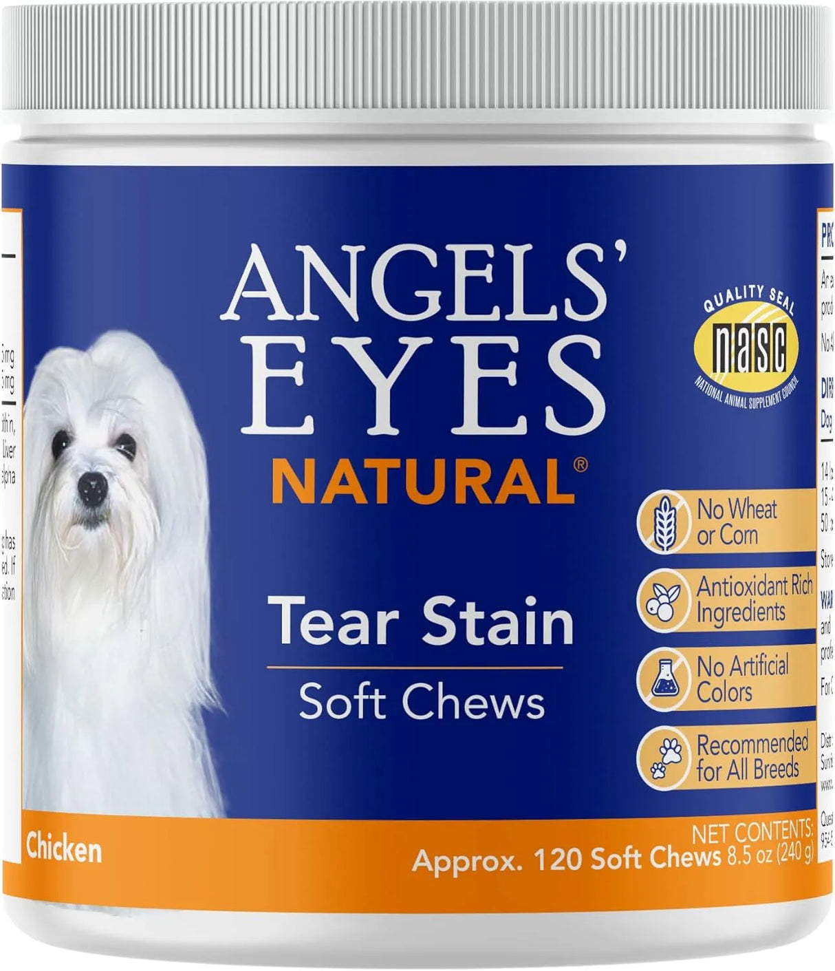ANGELS' EYES - Angels’ Eyes Natural Tear Stain Prevention Chicken 120 Masticables - The Red Vitamin MX - Cuidado De Los Ojos De Los Perros - {{ shop.shopifyCountryName }}