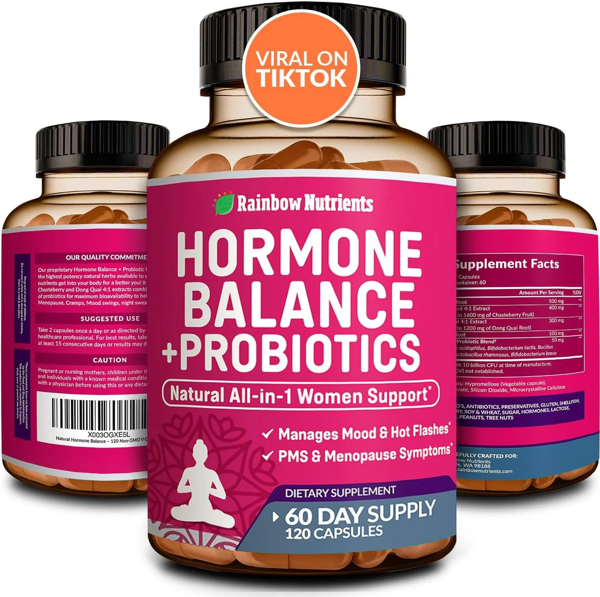 RAINBOW NUTRIENTS - Rainbow Nutrients Hormone Balance + Probiotics for Women 120 Capsulas - The Red Vitamin MX - Suplementos Alimenticios - {{ shop.shopifyCountryName }}