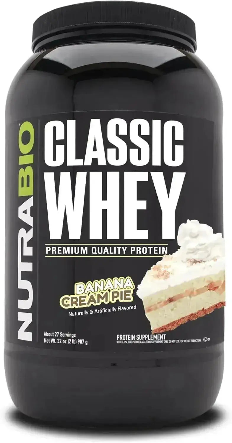 NUTRABIO - NutraBio Classic Whey Protein Powder Banana Cream Pie 27 Servicios 907Gr. - The Red Vitamin MX - Suplementos Alimenticios - {{ shop.shopifyCountryName }}