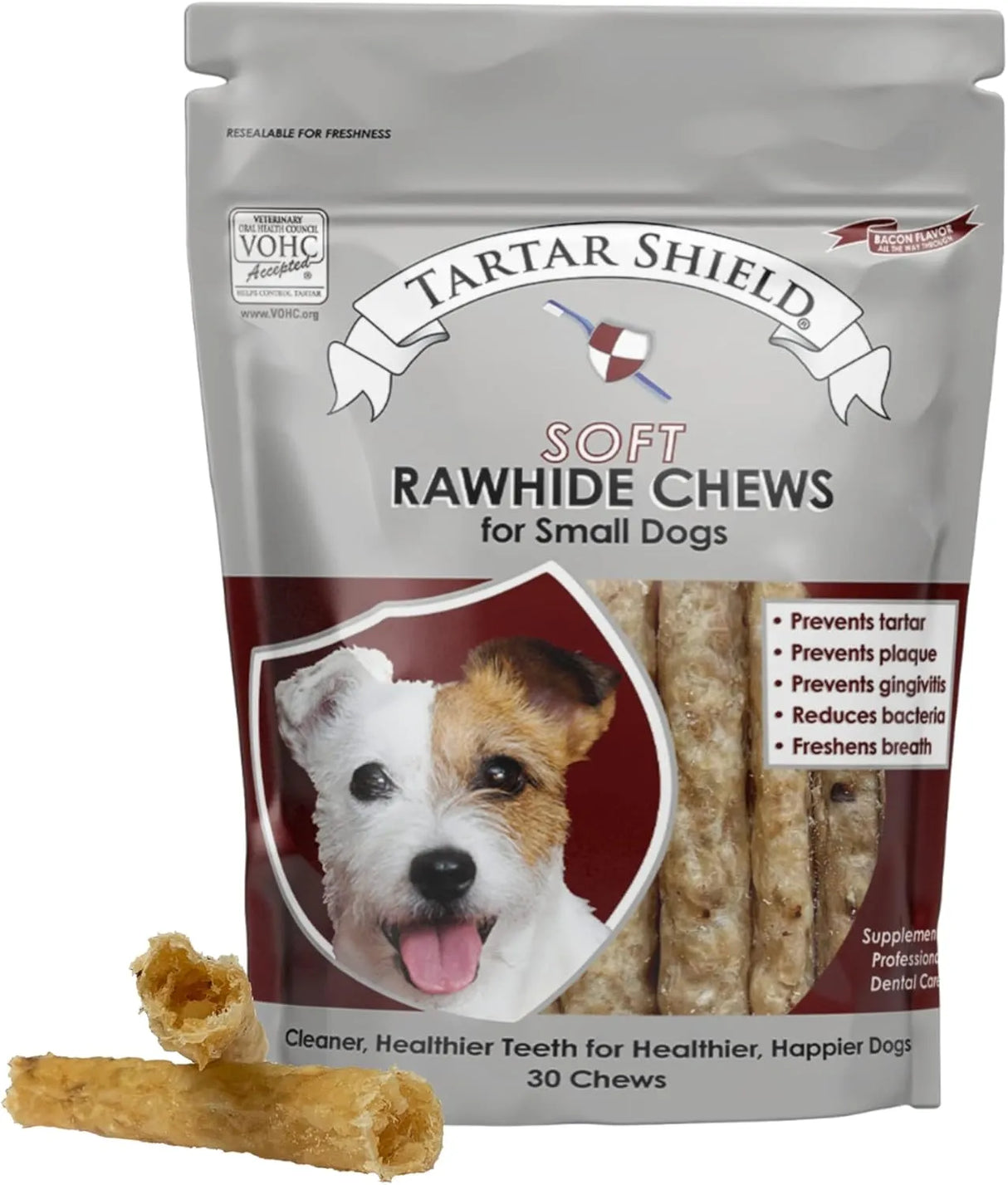 TARTAR SHIELD - Tartar Shield Soft Rawhide Chews Safe Dental Treats for Small Dogs 30 Piezas - The Red Vitamin MX - Cuidado Dental Para Perros - {{ shop.shopifyCountryName }}