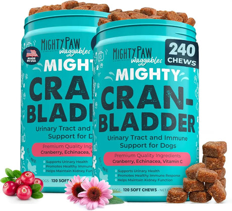MIGHTY PAW - Mighty Paw Waggables Cran-Bladder 120 Masticables 2 Pack - The Red Vitamin MX - Salud De Tracto Urinario Para Perros - {{ shop.shopifyCountryName }}