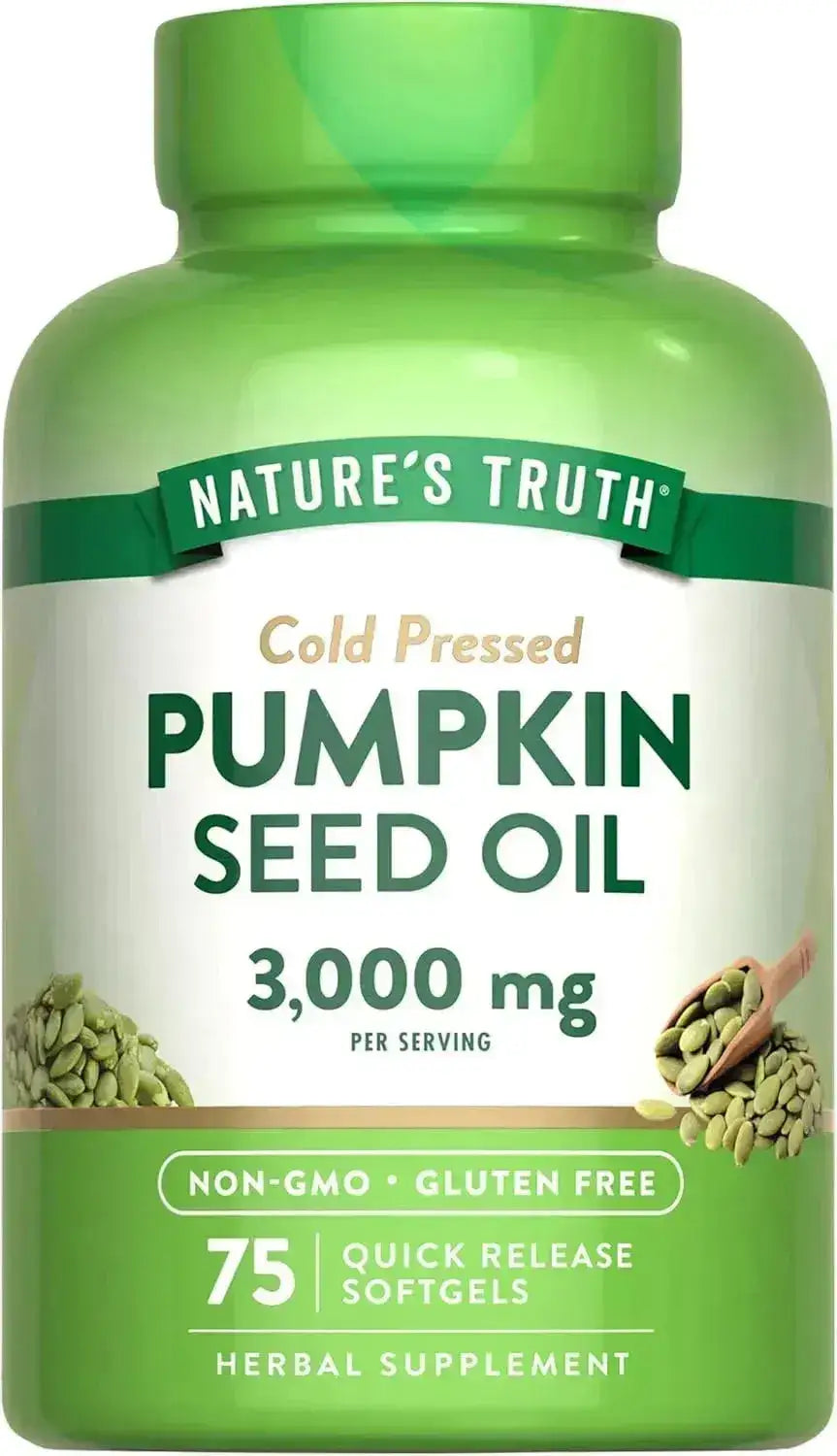 NATURE'S TRUTH - Nature's Truth Pumpkin Seed Oil 3000Mg. 75 Capsulas Blandas - The Red Vitamin MX - Suplementos Alimenticios - {{ shop.shopifyCountryName }}