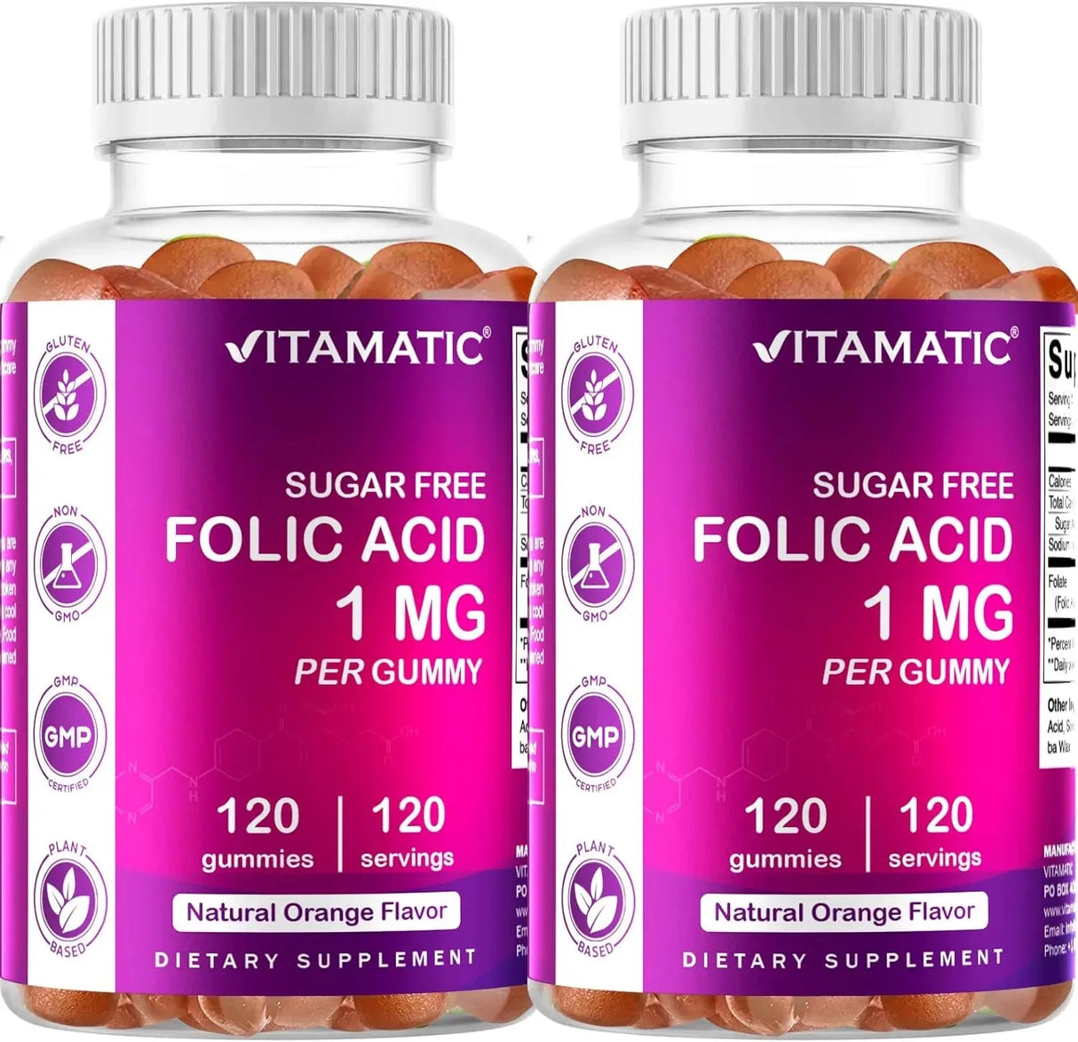 VITAMATIC - Vitamatic Folic Acid Gummies 1000mcg 60 Gomitas 2 Pack - The Red Vitamin MX - Suplementos Alimenticios - {{ shop.shopifyCountryName }}