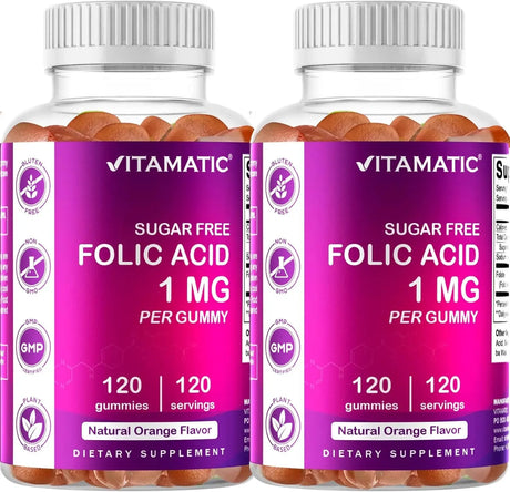 VITAMATIC - Vitamatic Folic Acid Gummies 1000mcg 60 Gomitas 2 Pack - The Red Vitamin MX - Suplementos Alimenticios - {{ shop.shopifyCountryName }}