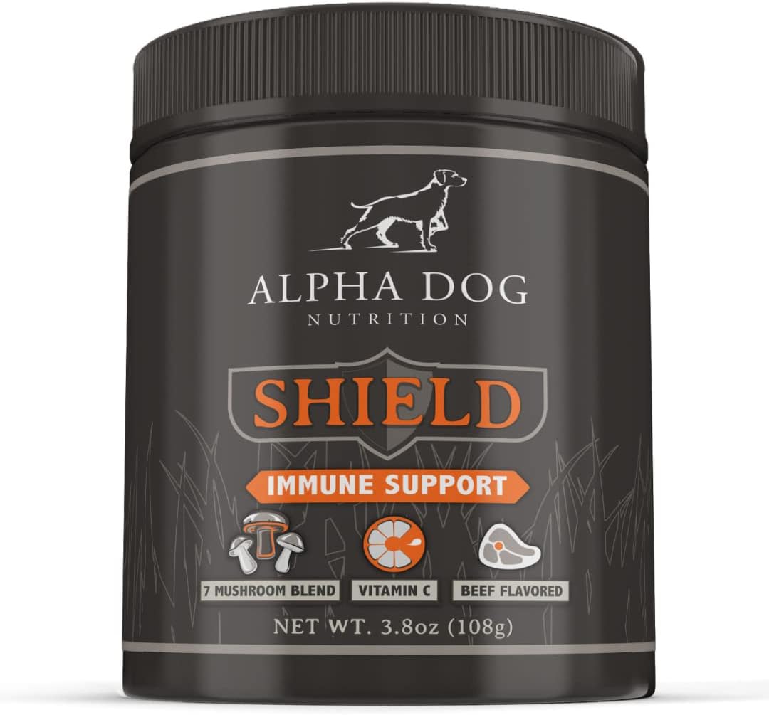 ALPHA DOG NUTRITION - Alpha Dog Nutrition Shield Allergy Immune Support 7 Nutritional Mushroom Powder Complex + Vitamin C 108Gr. - The Red Vitamin MX - Suplementos Herbales Para Perros - {{ shop.shopifyCountryName }}