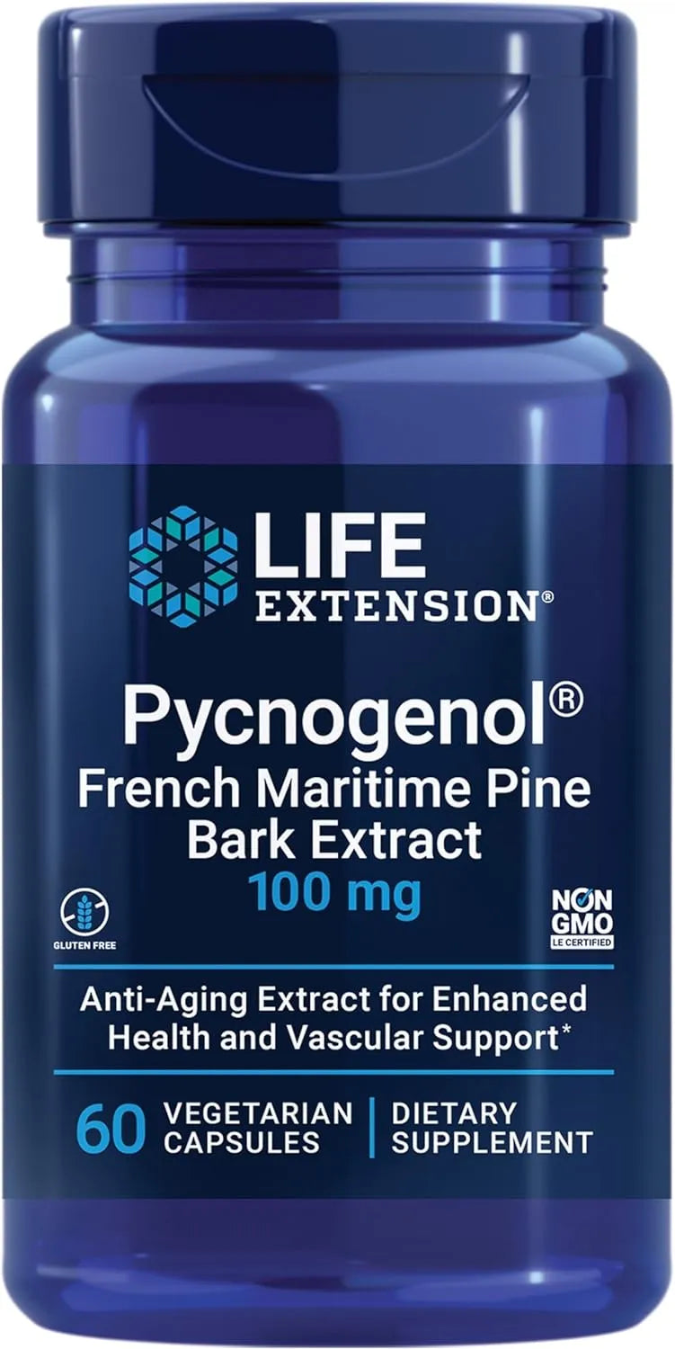 LIFE EXTENSION - Life Extension Pycnogenol French Maritime Pine Bark Extract 60 Capsulas - The Red Vitamin MX - Suplementos Alimenticios - {{ shop.shopifyCountryName }}