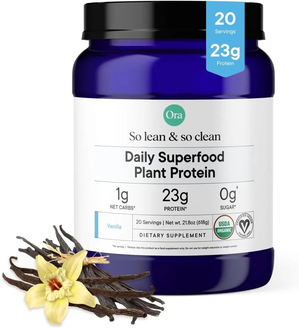 ORA ORGANIC - Ora Organic Plant-Based Protein Powder 23g Vanilla 20 Servicios 618Gr. - The Red Vitamin MX - Suplementos Alimenticios - {{ shop.shopifyCountryName }}