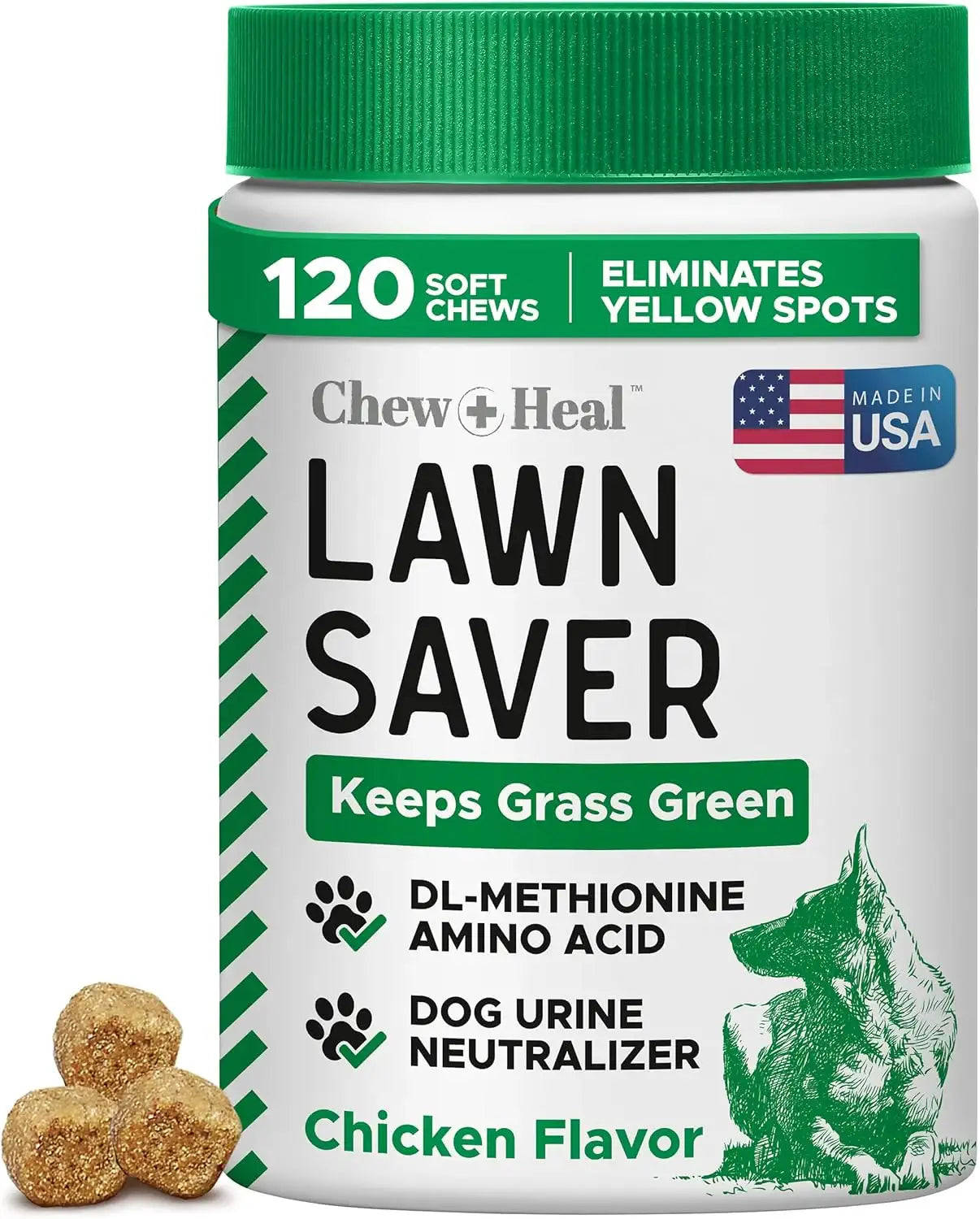 CHEW + HEAL - Chew + Heal Labs Dog Urine Neutralizer for Lawn 120 Masticables - The Red Vitamin MX - Salud De Tracto Urinario Para Perros - {{ shop.shopifyCountryName }}
