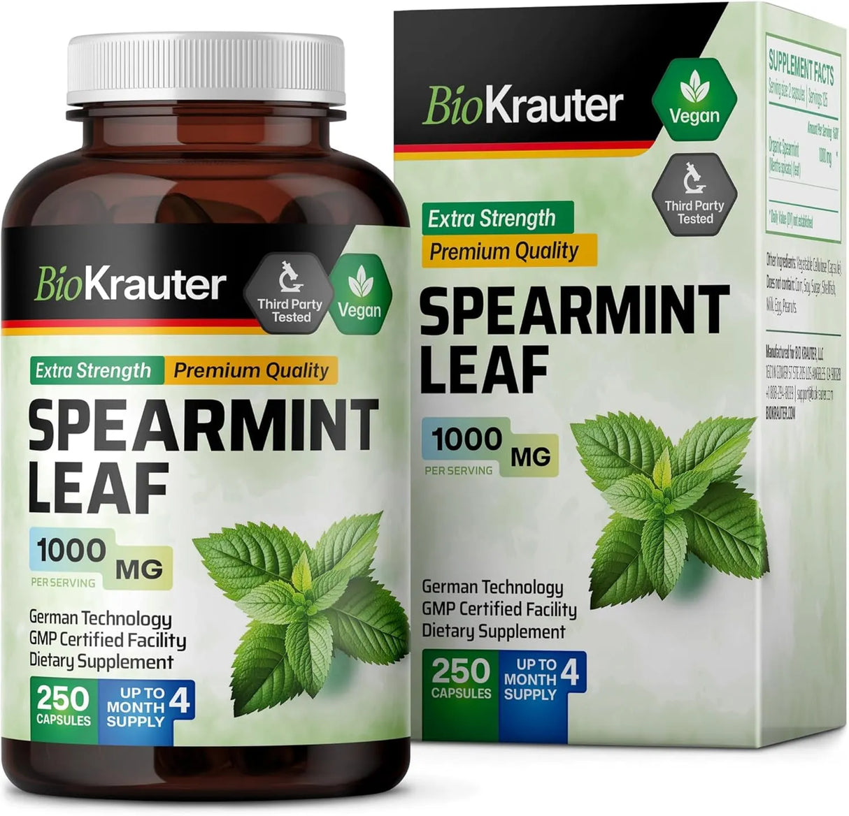 BIOKRAUTER - BIO KRAUTER Spearmint 1000Mg. 250 Capsulas - The Red Vitamin MX - Suplementos Alimenticios - {{ shop.shopifyCountryName }}