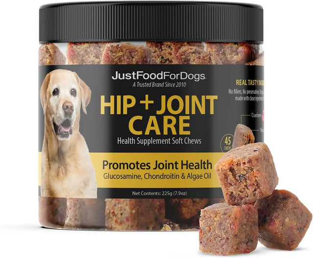 JUSTFOODFORDOGS - JustFoodForDogs Hip + Joint Soft Chews Mobility Supplement for Dogs 45 Masticables - The Red Vitamin MX - Cuidado De Cadera Y Articulaciones Para Perros - {{ shop.shopifyCountryName }}