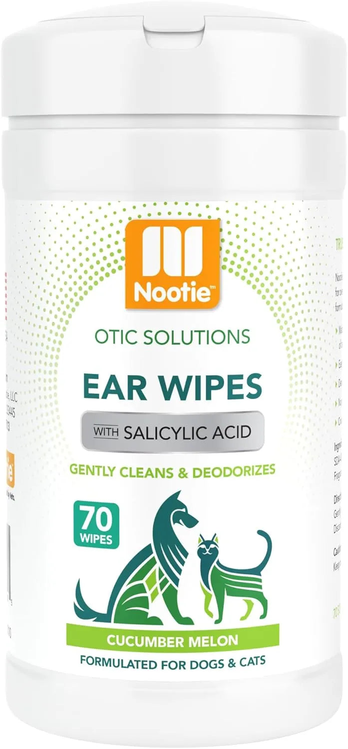 NOOTIE - Nootie Dog & Cat Ear Wipes with Salicylic Acid Cucumber Melon Scent 70 Toallitas - The Red Vitamin MX - Cuidado Del Oído De Perros - {{ shop.shopifyCountryName }}