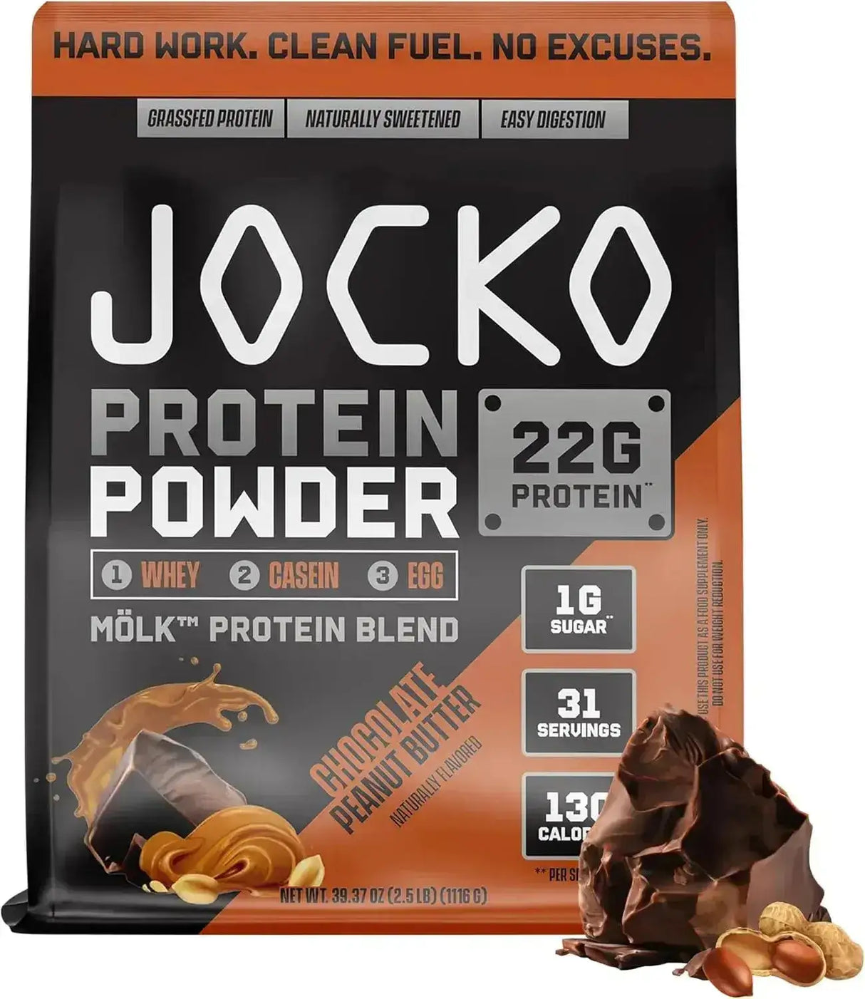 JOCKO FUEL - Jocko Mölk Whey Protein Powder Sugar Free 31 Servicios Chocolate Peanut Butter 1116Gr. - The Red Vitamin MX - Suplementos Alimenticios - {{ shop.shopifyCountryName }}