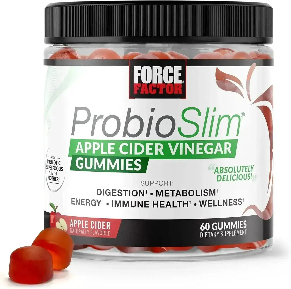 FORCE FACTOR - Force Factor ProbioSlim Apple Cider Vinegar Gummies 60 Gomitas - The Red Vitamin MX - Suplementos Alimenticios - {{ shop.shopifyCountryName }}