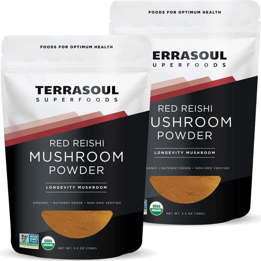 TERRASOUL SUPERFOODS - Terrasoul Superfoods Organic Reishi Mushroom Powder 156Gr. 2 Pack - The Red Vitamin MX - Suplementos Alimenticios - {{ shop.shopifyCountryName }}