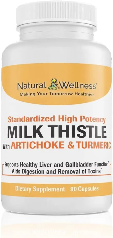 NATURAL WELLNESS - Natural Wellness Milk Thistle with Artichoke & Turmeric 90 Capsulas - The Red Vitamin MX - Suplementos Alimenticios - {{ shop.shopifyCountryName }}